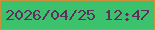 文字の大きさ：1、枠の色：c8913a、背景の色：3cc16d、文字の色：602e5f 無料ブログパーツのブログ時計