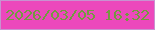 文字の大きさ：3、枠の色：c892d0、背景の色：ec48bc、文字の色：739a40 無料ブログパーツのブログ時計