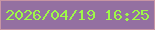 文字の大きさ：3、枠の色：c895a4、背景の色：9470a1、文字の色：9ef848 無料ブログパーツのブログ時計