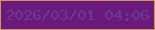 文字の大きさ：5、枠の色：c89a52、背景の色：6b197c、文字の色：643d91 無料ブログパーツのブログ時計