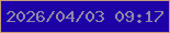文字の大きさ：1、枠の色：c89a75、背景の色：1d03a5、文字の色：9587a6 無料ブログパーツのブログ時計
