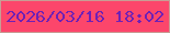 文字の大きさ：3、枠の色：c89c94、背景の色：fc466b、文字の色：6f20b5 無料ブログパーツのブログ時計