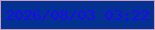 文字の大きさ：4、枠の色：c89cbb、背景の色：033292、文字の色：1c09f2 無料ブログパーツのブログ時計