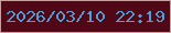 文字の大きさ：4、枠の色：c89e9f、背景の色：500716、文字の色：4f9dd7 無料ブログパーツのブログ時計