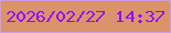 文字の大きさ：2、枠の色：c89eea、背景の色：db9369、文字の色：920eff 無料ブログパーツのブログ時計