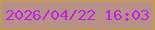 文字の大きさ：3、枠の色：c89f30、背景の色：b79187、文字の色：c121e7 無料ブログパーツのブログ時計