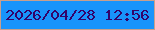 文字の大きさ：2、枠の色：c89f8d、背景の色：1894fb、文字の色：330369 無料ブログパーツのブログ時計