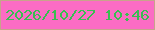 文字の大きさ：3、枠の色：c8a38b、背景の色：fb6cc4、文字の色：38be51 無料ブログパーツのブログ時計