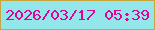 文字の大きさ：3、枠の色：c8a53d、背景の色：93e7ea、文字の色：e00397 無料ブログパーツのブログ時計