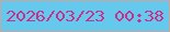 文字の大きさ：5、枠の色：c8a69f、背景の色：65c9ee、文字の色：c8308c 無料ブログパーツのブログ時計