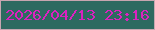 文字の大きさ：1、枠の色：c8a6b0、背景の色：2d6a60、文字の色：db22c0 無料ブログパーツのブログ時計