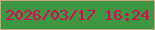 文字の大きさ：1、枠の色：c8a884、背景の色：3e9642、文字の色：e50358 無料ブログパーツのブログ時計
