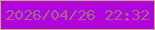 文字の大きさ：3、枠の色：c8aa6e、背景の色：b103dc、文字の色：a46988 無料ブログパーツのブログ時計