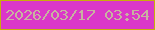 文字の大きさ：2、枠の色：c8ae0b、背景の色：db37c9、文字の色：c8b3a0 無料ブログパーツのブログ時計