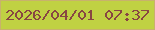 文字の大きさ：2、枠の色：c8b26c、背景の色：c0d143、文字の色：884642 無料ブログパーツのブログ時計