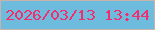 文字の大きさ：2、枠の色：c8b3ab、背景の色：6dbcde、文字の色：f22e6e 無料ブログパーツのブログ時計