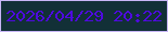 文字の大きさ：2、枠の色：c8b6f6、背景の色：123037、文字の色：4e0adf 無料ブログパーツのブログ時計
