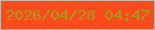 文字の大きさ：3、枠の色：c8b7a6、背景の色：f94b1b、文字の色：ab9a17 無料ブログパーツのブログ時計