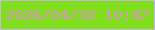 文字の大きさ：2、枠の色：c8b8da、背景の色：80df1c、文字の色：de92c8 無料ブログパーツのブログ時計