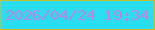 文字の大きさ：1、枠の色：c8bd31、背景の色：29def1、文字の色：c083da 無料ブログパーツのブログ時計