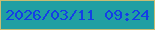 文字の大きさ：4、枠の色：c8bd73、背景の色：209fa3、文字の色：143ee6 無料ブログパーツのブログ時計