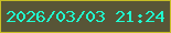 文字の大きさ：4、枠の色：c8be25、背景の色：585537、文字の色：20fdd0 無料ブログパーツのブログ時計