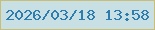 文字の大きさ：4、枠の色：c8be78、背景の色：c8e0e3、文字の色：2e7daf 無料ブログパーツのブログ時計