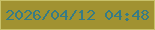 文字の大きさ：2、枠の色：c8c16a、背景の色：a19231、文字の色：377b85 無料ブログパーツのブログ時計