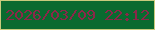 文字の大きさ：4、枠の色：c8ca7c、背景の色：0a6a2f、文字の色：8b2749 無料ブログパーツのブログ時計