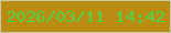 文字の大きさ：2、枠の色：c8caaa、背景の色：ba8c11、文字の色：4fd447 無料ブログパーツのブログ時計