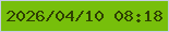 文字の大きさ：1、枠の色：c8cde6、背景の色：77bf0b、文字の色：2e4003 無料ブログパーツのブログ時計