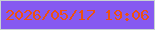 文字の大きさ：3、枠の色：c8d3d2、背景の色：8659f1、文字の色：ed5111 無料ブログパーツのブログ時計