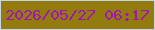 文字の大きさ：5、枠の色：c8d5e6、背景の色：947b0e、文字の色：a215b4 無料ブログパーツのブログ時計