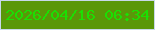 文字の大きさ：5、枠の色：c8d8ea、背景の色：5a9709、文字の色：1cdf03 無料ブログパーツのブログ時計