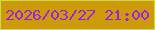 文字の大きさ：2、枠の色：c8da53、背景の色：cd9b08、文字の色：9a22e2 無料ブログパーツのブログ時計