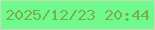 文字の大きさ：3、枠の色：c8dbb7、背景の色：70fa8d、文字の色：78b04d 無料ブログパーツのブログ時計