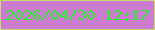 文字の大きさ：5、枠の色：c8dc6d、背景の色：cb7cd1、文字の色：2af22d 無料ブログパーツのブログ時計