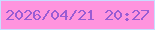 文字の大きさ：2、枠の色：c8ddff、背景の色：ff94de、文字の色：9a5cd3 無料ブログパーツのブログ時計