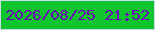 文字の大きさ：1、枠の色：c8deec、背景の色：10c42d、文字の色：6904b8 無料ブログパーツのブログ時計