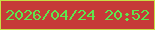 文字の大きさ：3、枠の色：c8df45、背景の色：c63b38、文字の色：5ee64e 無料ブログパーツのブログ時計