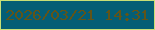 文字の大きさ：5、枠の色：c8df76、背景の色：045e75、文字の色：615418 無料ブログパーツのブログ時計