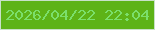 文字の大きさ：1、枠の色：c8e1c8、背景の色：5db317、文字の色：7bdf6b 無料ブログパーツのブログ時計