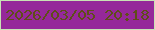 文字の大きさ：2、枠の色：c8e2b5、背景の色：95289a、文字の色：5f4d19 無料ブログパーツのブログ時計