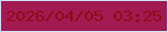 文字の大きさ：3、枠の色：c8e5f7、背景の色：a31a53、文字の色：8c0d13 無料ブログパーツのブログ時計