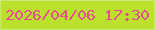 文字の大きさ：1、枠の色：c8e976、背景の色：bbe12d、文字の色：e84c95 無料ブログパーツのブログ時計