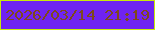 文字の大きさ：1、枠の色：c8ea09、背景の色：6f23f2、文字の色：7e481b 無料ブログパーツのブログ時計