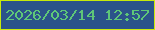 文字の大きさ：1、枠の色：c8ea0b、背景の色：2b538a、文字の色：5ec778 無料ブログパーツのブログ時計