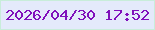 文字の大きさ：5、枠の色：c8edda、背景の色：e4eafb、文字の色：8010bb 無料ブログパーツのブログ時計