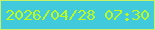文字の大きさ：3、枠の色：c8f066、背景の色：41cadb、文字の色：bbfa1e 無料ブログパーツのブログ時計