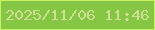 文字の大きさ：1、枠の色：c8f361、背景の色：85c645、文字の色：cde092 無料ブログパーツのブログ時計